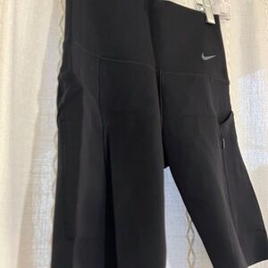 Nike Black Athletic Compression Shorts with Zipper Pocket